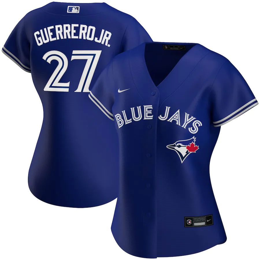 Womens Toronto Blue Jays #27 Vladimir Guerrero Jr. Nike Royal Alternate Replica Player MLB Jerseys